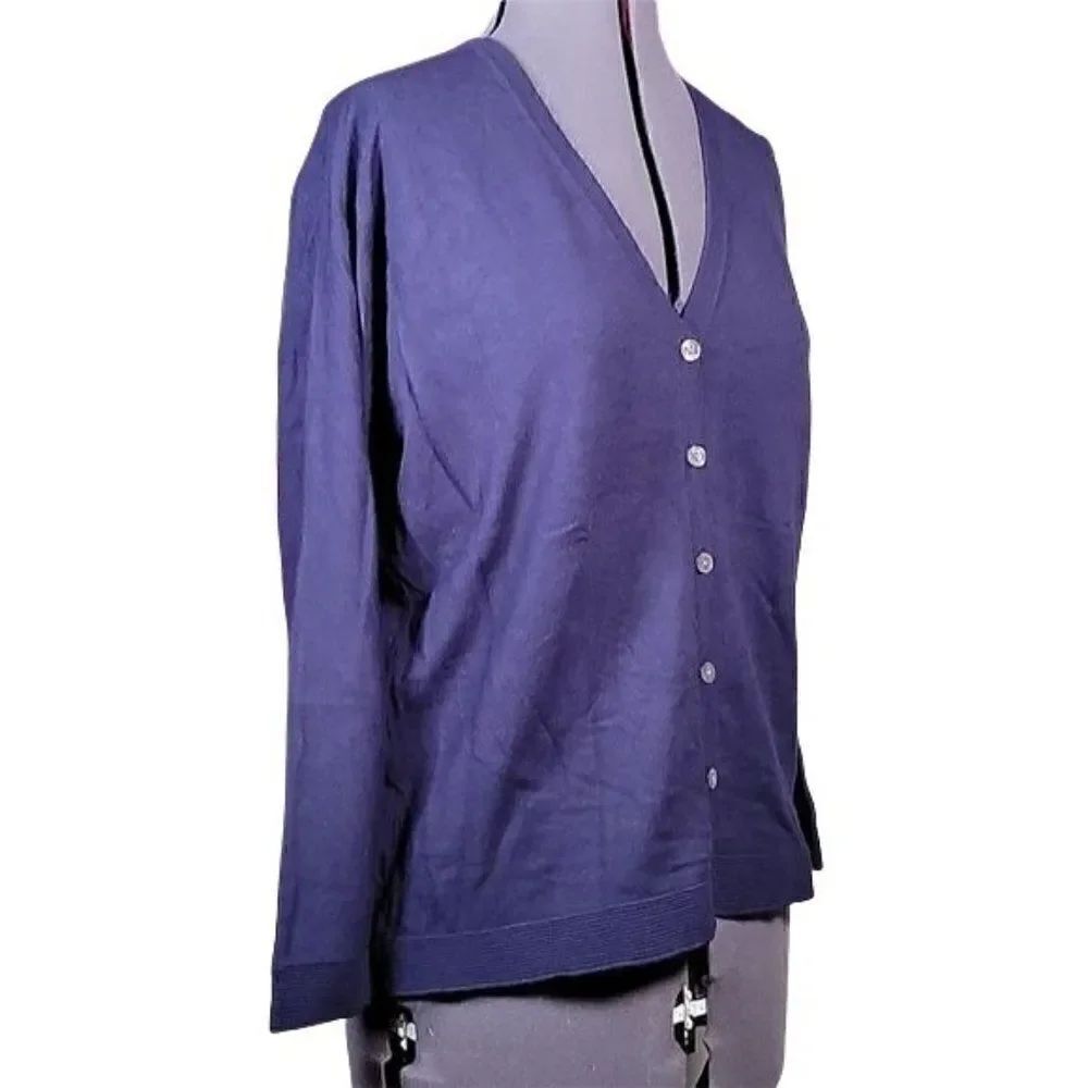 Eddie Bauer Lightweight V-Neck Cardigan Sweater Sz SP